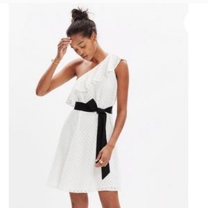 NWT Madewell Eyelet OneShoulder Dress M